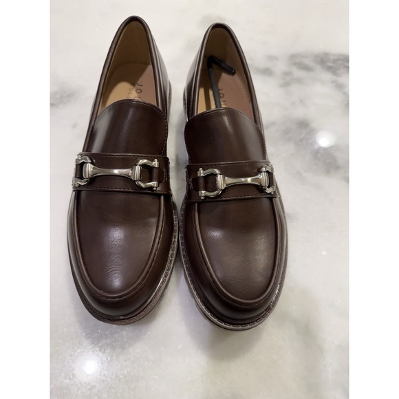 Journee Collection Shoes - Journee Collection Bit Loafers Womens 7.5 Brown Silver Horsebit Lug Sole Shoes